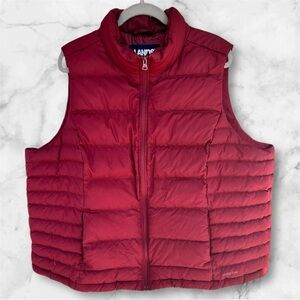 Lands’ End Red Down Puffer Vest sz 2X (20W-22W) , 011